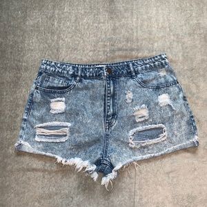Denim shorts